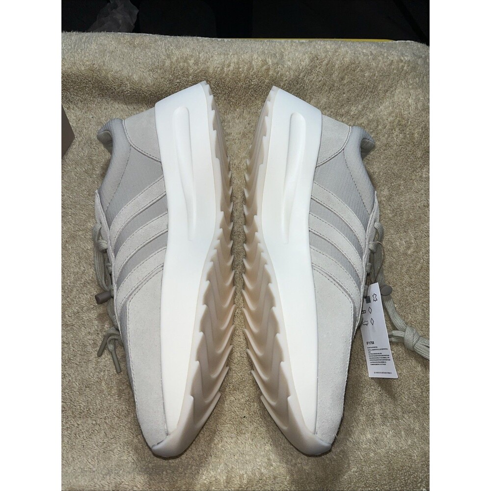 Size 11.5 - Fear of God Athletics x adidas Los Angeles Runner Sesame Cloud White - Picture 1 of 15